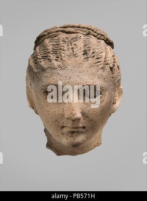 Funerary Mask. Dimensions: h. 18.3 cm (7 3/16 in); w. 14 cm (5 1/2 in). Date: A.D. 1st-4th century. Museum: Metropolitan Museum of Art, New York, USA. Stock Photo