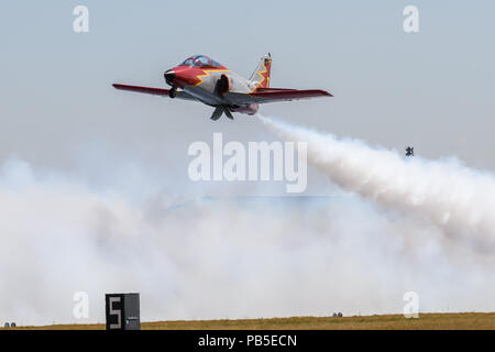 Patrulla Aguila, Spanish Air Force display team at the Royal International Air Tattoo, July 2018 Stock Photo