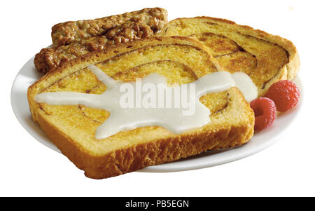 cinnamon french toast and sausage Stock Photo