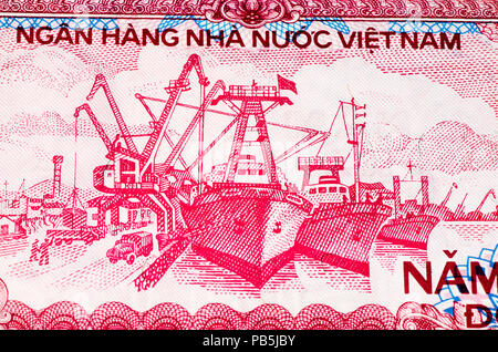 500 dong bank note of Vietnam. Dong is the national currency of Vietnam Stock Photo