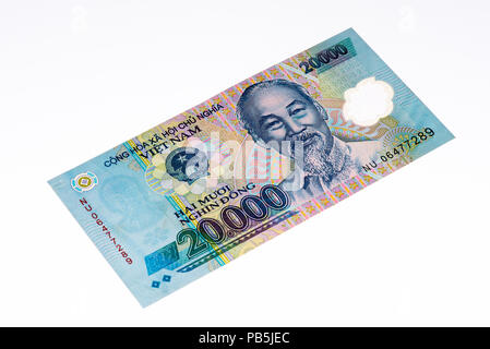 20000 dong bank note of Vietnam. Dong is the national currency of Vietnam Stock Photo