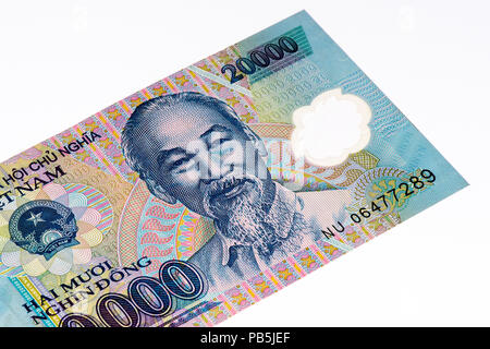 20000 dong bank note of Vietnam. Dong is the national currency of Vietnam Stock Photo