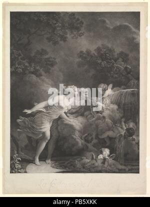 La Fontaine d'Amour. Artist: After Jean Honoré Fragonard (French, Grasse 1732-1806 Paris). Dimensions: sheet: 24 15/16 x 19 in. (63.4 x 48.3 cm)  image: 23 7/16 x 16 15/16 in. (59.5 x 43.1 cm). Engraver: Engraved by Nicholas François Regnault (French, Paris 1746-1810). Date: 1785. Museum: Metropolitan Museum of Art, New York, USA. Stock Photo