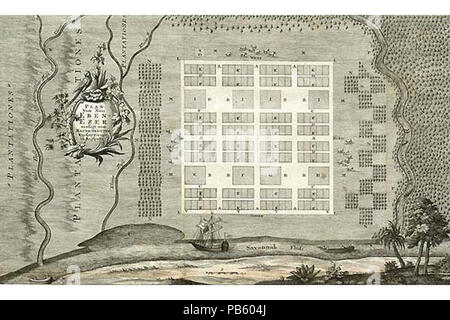 The settlement of New Ebenezer in the Englisch colony of Georgia 