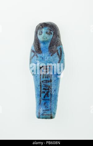 Worker Shabti of Nany. Dimensions: H. 9 × W. 3.3 × D. 2 cm (3 9/16 × 1 5/16 × 13/16 in.). Dynasty: Dynasty 21. Reign: reign of Psusennes I. Date: ca. 1050 B.C..  See 30.3.28.1a, b. Museum: Metropolitan Museum of Art, New York, USA. Stock Photo