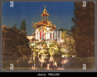 1663 The Palace Lumineux, night, Exposition Universal, 1900, Paris, France-LCCN2001698572 Stock Photo