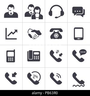 A Collection of Telephone Sales Icons - Vector Art Stock Vector