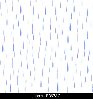 Seamless Blue Rain Drops Pattern Stock Vector
