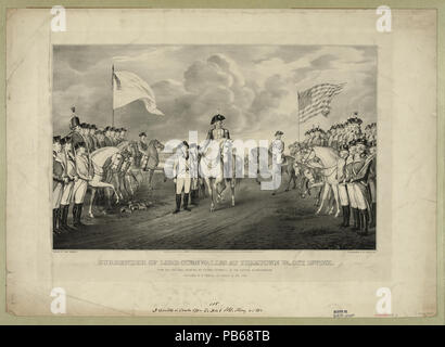 1588 Surrender of Lord Cornwallis at Yorktown Va. Oct. 19th. 1781 LCCN2002695775 Stock Photo