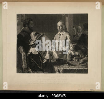 William Harvey demonstrating his theory of circulation of blood before ...