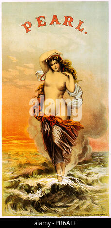 pearl tobacco 1871 1176 Pearl, tobacco label, 1871 Stock Photo