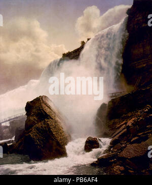 Photograph of the American Falls and Rock of Ages at Niagara, capturing ...