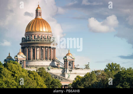 St. Isaac cathedral in Saint Petersburg, Russia at sunny day Stock Photo