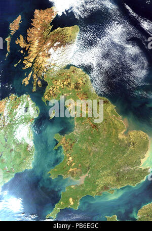 Great Britain viewed from space Stock Photo
