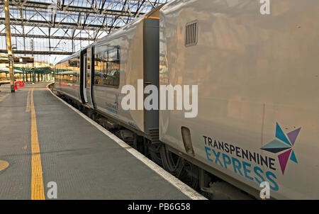 TransPennine Express Train, platform four,Carlisle railway station,Cumbria,England , UK