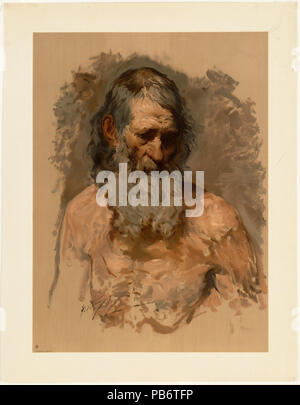 Study of an Old Man by Boston Public Library Stock Photo - Alamy
