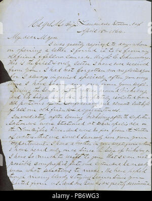 Unsigned letter of a Confederate soldier, Headquarters, Missouri ...