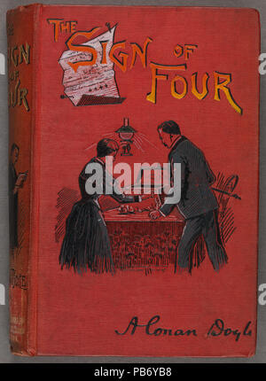 The cover of The Sign of Four, a novel by Arthur Conan Doyle, first ...