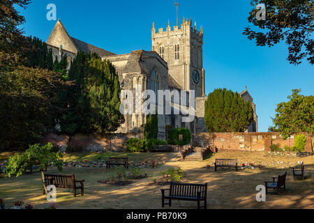 Christchurch Dorset England July 23, 2018 The 11th century priory Stock Photo