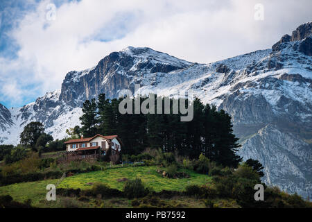 A house in the mountains of Cantabria, Spain Stock Photo