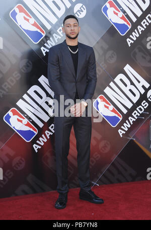 The 2018 NBA Awards  Featuring: Ben Simmons Where: Los Angeles, California, United States When: 26 Jun 2018 Credit: Apega/WENN.com Stock Photo
