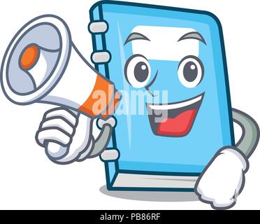 With megaphone diary character cartoon style Stock Vector Image & Art ...