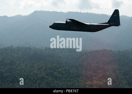 Royal Malaysian Air Force (RMAF) aircraft flying at low altitude in ...