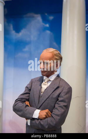 NEW YORK, USA - SEP 22, 2015: Henry Ford in Madame Tussaud  wax museum, TImes Square, New York City. Marie Tussaud was born as Marie Grosholtz in 1761 Stock Photo