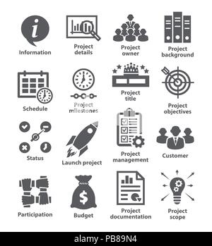 Business management icons Pack 44 Stock Vector