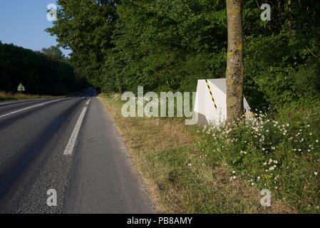 French radar speed camera: an example of the new breed of 'pop up' speed cameras used in France Stock Photo