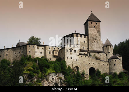 Castle Taufers in Campo Tures. Valle Aurina near Brunico, South Tyrol in Italy. Stock Photo