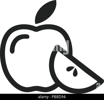Apple line icon. Vector EPS 10 Stock Vector