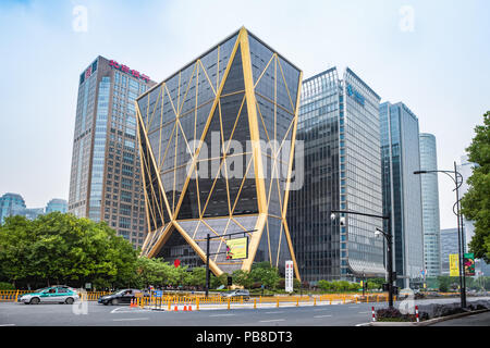 China, Hangzhou City, Jianggan District, Qianjiang New City Stock Photo