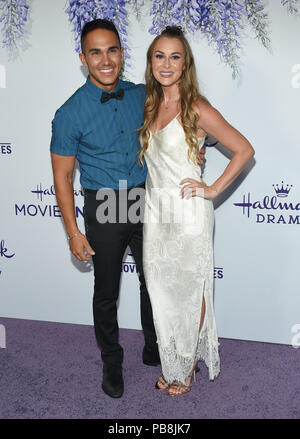 Los Angeles, California, USA. 26th July, 2018. Carlos Pena and Alexa Vega arrives for the Hallmark Channel Summer TCA Event at a Private Residence. Credit: Lisa O'Connor/ZUMA Wire/Alamy Live News Stock Photo