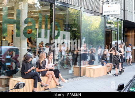 Berlin, Germany. 26th July, 2018. The store of the Zalando Beauty Station in Weinmeisterstrasse. The opening is on 28 July. Credit: Jens Kalaene/dpa-Zentralbild/dpa/Alamy Live News Stock Photo