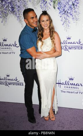 Beverly Hills, CA. 26th July, 2018. Carlos PenaVega, Alexa Pena Vega at arrivals for Hallmark Channel Summer 2018 TCA Press Tour Event, Private Residence, Beverly Hills, CA July 26, 2018. Credit: Elizabeth Goodenough/Everett Collection/Alamy Live News Stock Photo