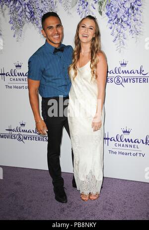 Beverly Hills, CA. 26th July, 2018. Carlos PenaVega, Alexa Pena Vega at arrivals for Hallmark Channel Summer 2018 TCA Press Tour Event, Private Residence, Beverly Hills, CA July 26, 2018. Credit: Elizabeth Goodenough/Everett Collection/Alamy Live News Stock Photo