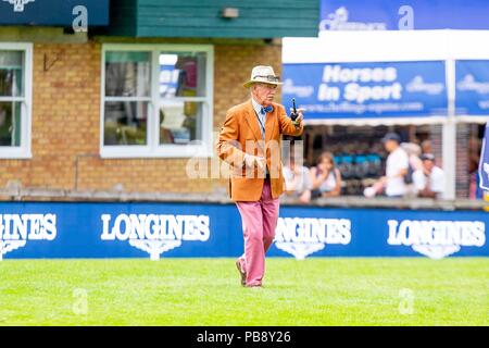 Hickstead, Sussex, UK. 27th July 2018. FEI Steward Frank Grinnill. Longines FEI Jumping Nations Cup of Great Britain at the BHS Royal International Horse Show. All England Jumping Course. Hickstead. Great Britain. 27/07/2018. Credit: Sport In Pictures/Alamy Live News Stock Photo