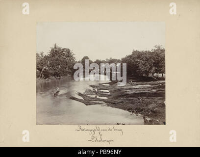 773 Houtverwerking op de rivier, anoniem, 1850 - 1890 - Rijksmuseum Stock Photo