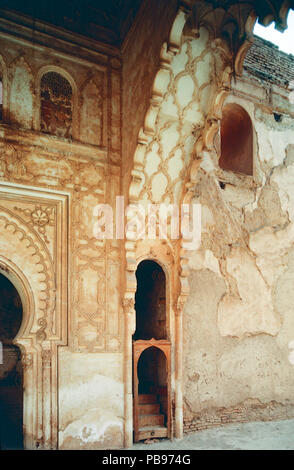 view of mihrab, Great Mosque, Tinmal, Morocco Stock Photo