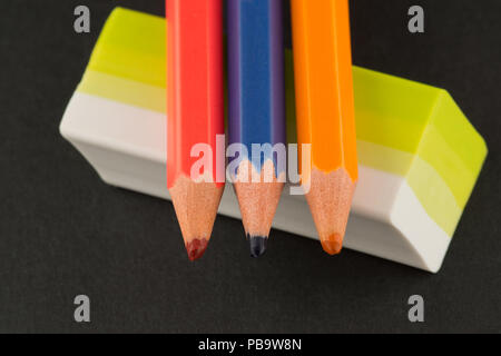 two tone rubber wash close up on neat background Stock Photo