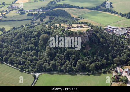 aerial view of Beeston Castle in Cheshire Stock Photo