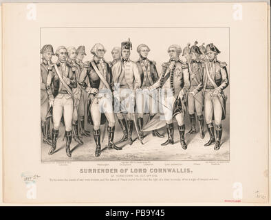 1588 Surrender of Lord Cornwallis- at Yorktown Va. Oct 19th. 1781 LCCN2002695774 Stock Photo