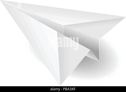 Paper plane on white background Stock Vector
