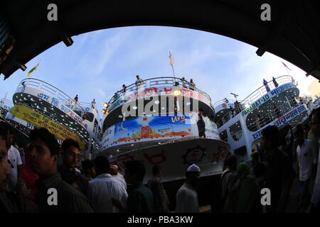 Sadarghat launch terminal, Dhaka, Bangladesh. Stock Photo