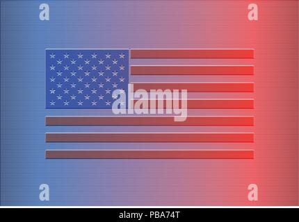 United Staes of America flag, graphic elaboration, vector illustration Stock Vector