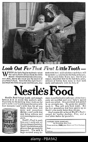 Nestlé Food advertisement, 1915 Stock Photo - Alamy