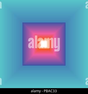 Abstract Frame Gradient Blended from blue to white thru green and magenta Stock Vector
