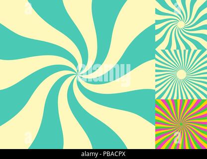 Retro backgrounds set. Vintage patterns. Stock Vector