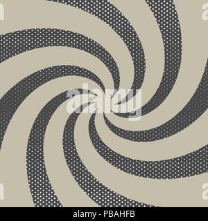 Retro rays background with dots. Vector vintage old fashioned template Stock Vector
